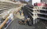 Die Baustelle beim Bierhübeli zum Umbau des Berner Bahnhofs.