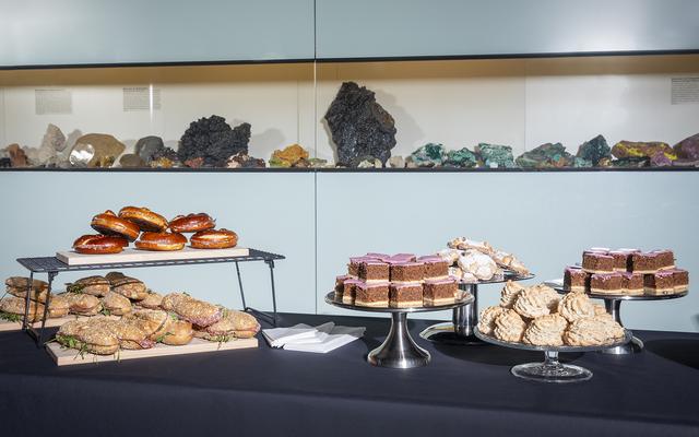Apéro in der erdwissenschaftlichen Ausstellung