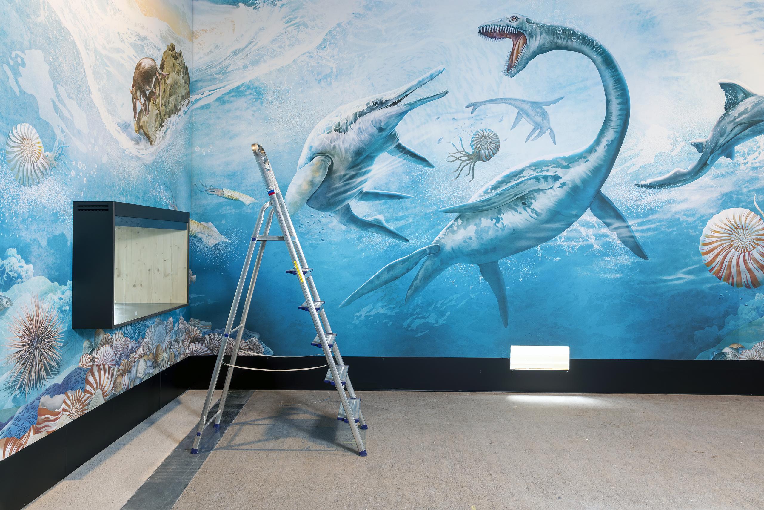 Ausstellung im Aufbau